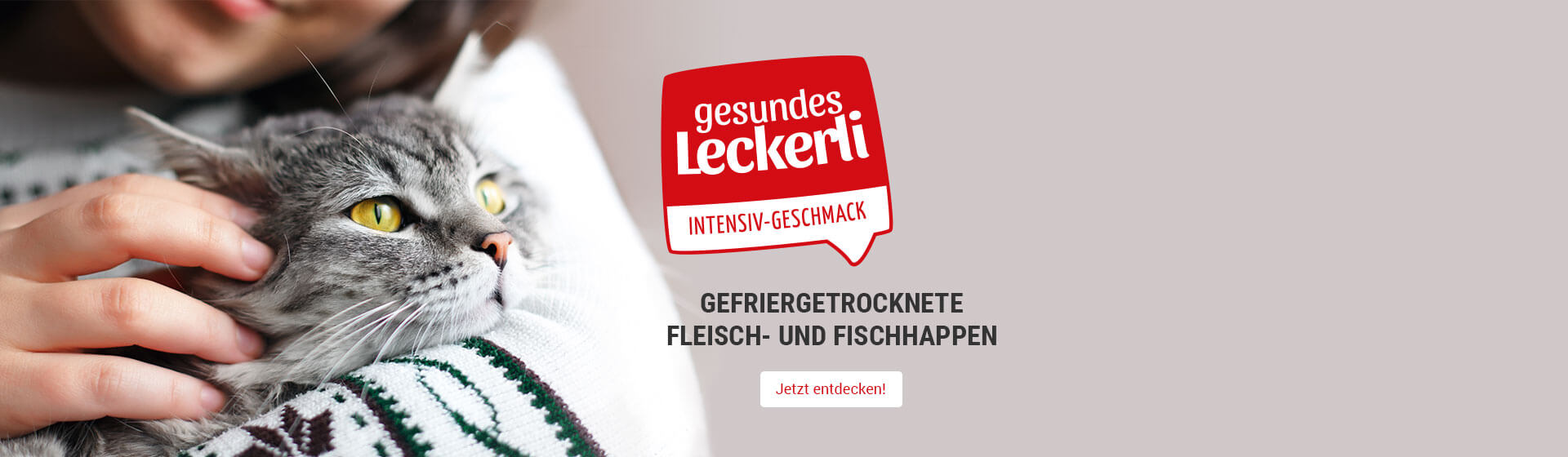 Gefriergetrocknete Fleisch- und Fischhappen